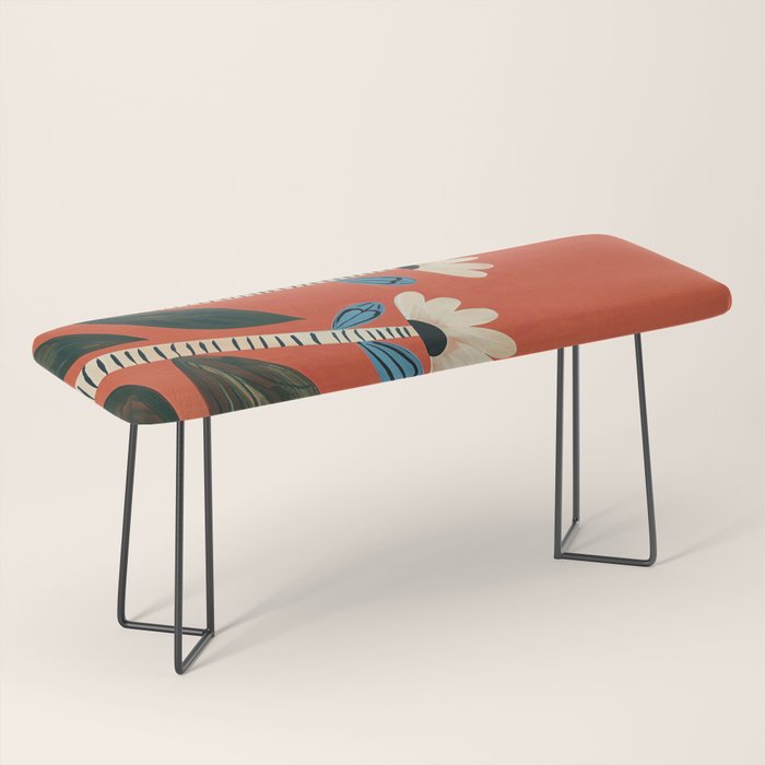 Folk Garden Daisy Pair Bench Gallery Image 1