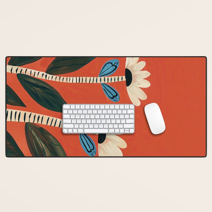 Folk Garden Daisy Pair Desk Mat Gallery Image 1