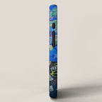 Painterly Bouquet of Proteas in Greek Horse Urn on Blue iPhone Case Gallery Image 2
