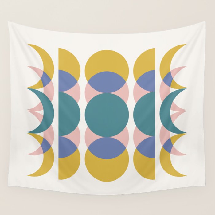 Moon Phases Abstract I Wall Tapestry Gallery Image 4