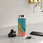 Moon Light On Rainbow Pastel | Night Sky Texture Design Water Bottle Gallery Image 4