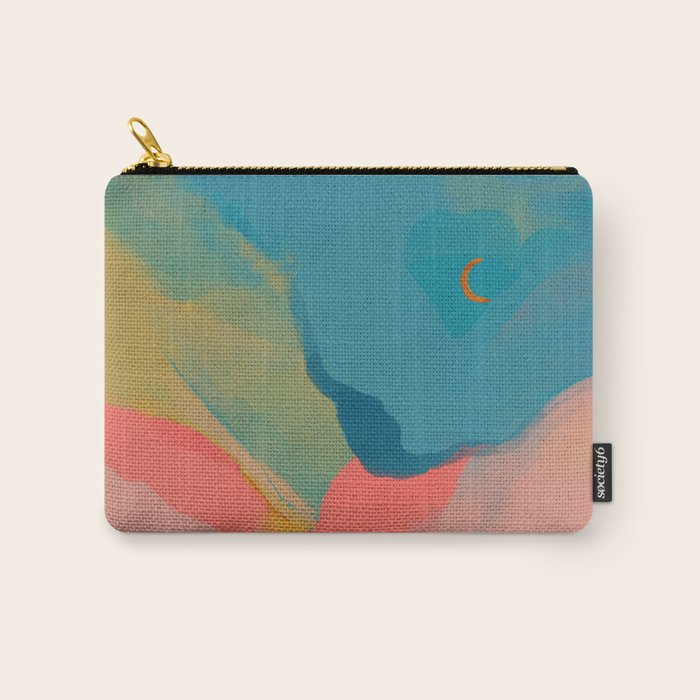 Moon Light On Rainbow Pastel | Night Sky Texture Design Carry All Pouch Gallery Image 1