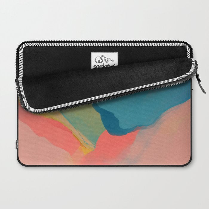 Moon Light On Rainbow Pastel | Night Sky Texture Design Laptop Sleeve Gallery Image 2