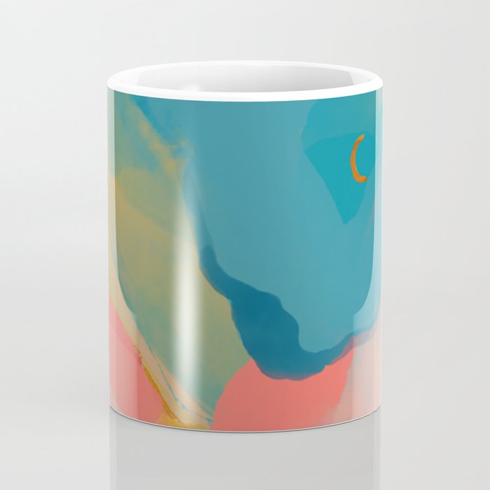 Moon Light On Rainbow Pastel | Night Sky Texture Design Coffee Mug Gallery Image 4