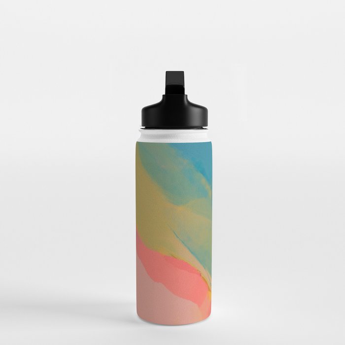 Moon Light On Rainbow Pastel | Night Sky Texture Design Water Bottle Gallery Image 3
