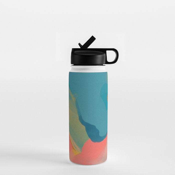 Moon Light On Rainbow Pastel | Night Sky Texture Design Water Bottle Gallery Image 1