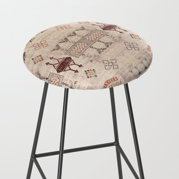 Moroccan Traditional Carpet Arwtork 11 Stool Gallery Image 2