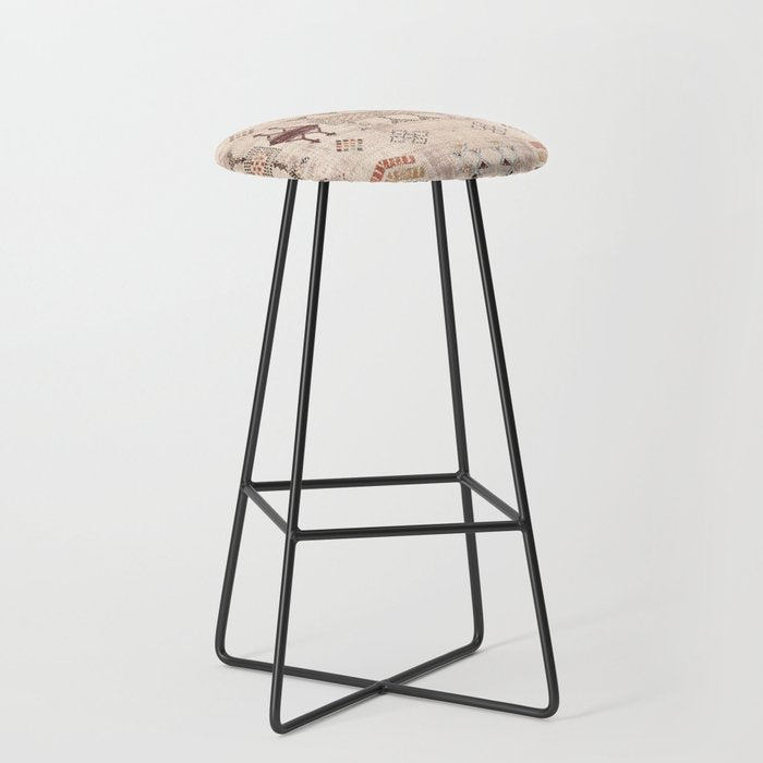 Moroccan Traditional Carpet Arwtork 11 Stool Gallery Image 1