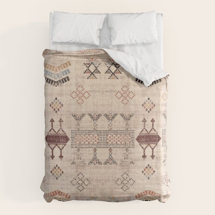 Moroccan Traditional Carpet Arwtork 11 Duvet Cover Gallery Image 1