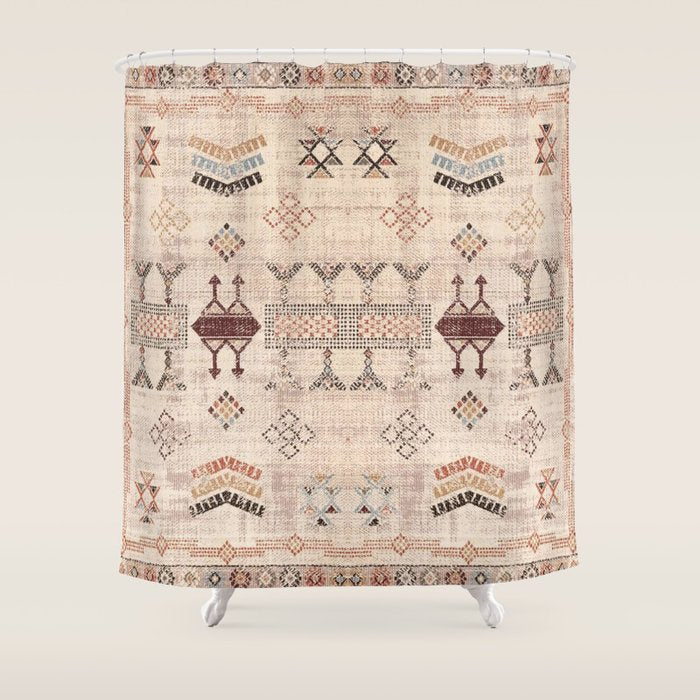 Moroccan Traditional Carpet Arwtork 11 Shower Curtain Gallery Image 1