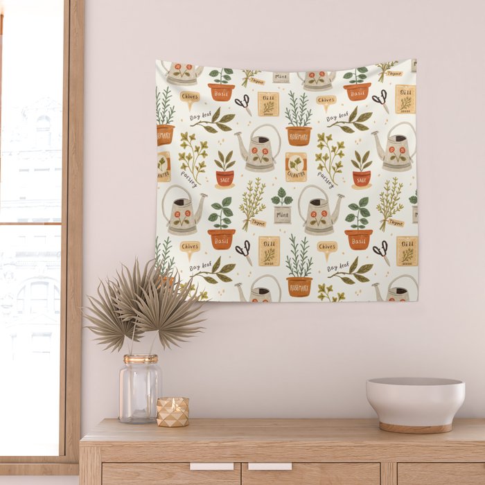 Herb Garden Wall Tapestry Gallery Image 2