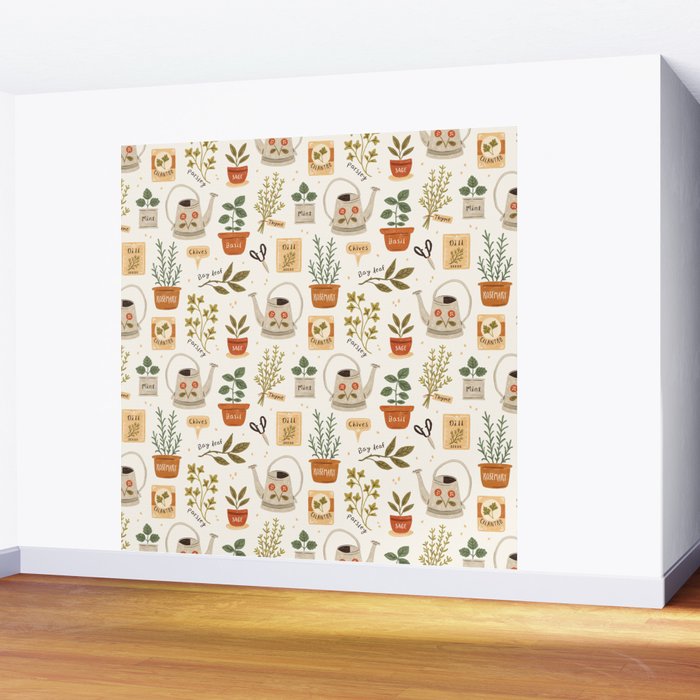 Herb Garden Wall Mural Gallery Image 2