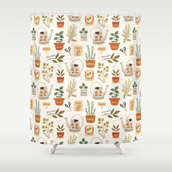 Herb Garden Shower Curtain Gallery Image 1