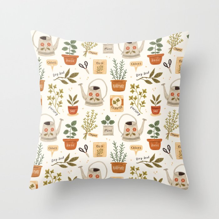 Herb Garden Throw Pillow Gallery Image 6