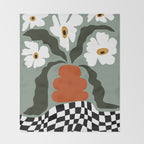 Happy fall floral pottery  Throw Blanket Gallery Image 2