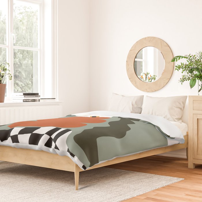 Happy fall floral pottery  Duvet Cover Gallery Image 2