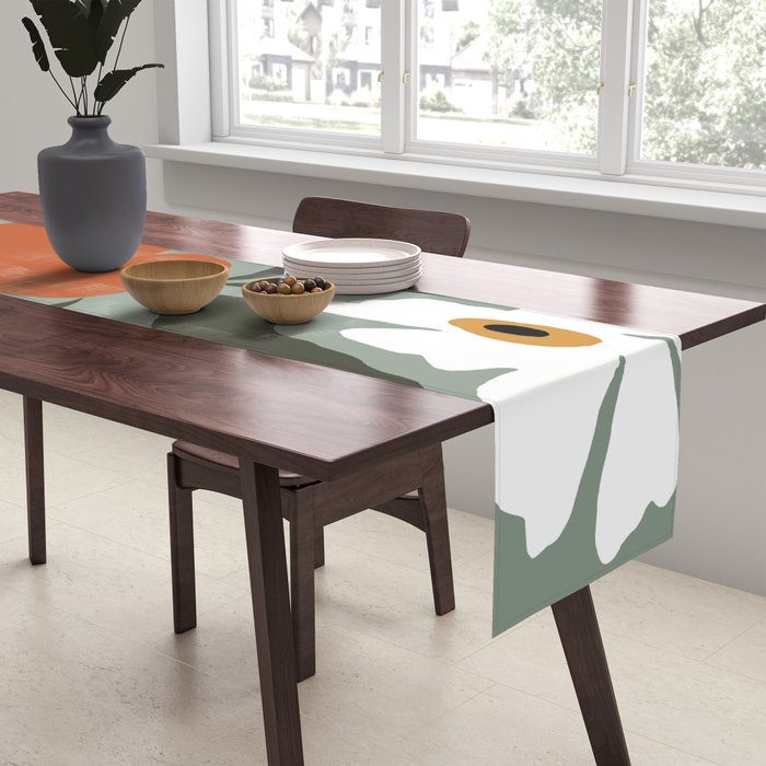 Happy fall floral pottery  Table Runner Gallery Image 2
