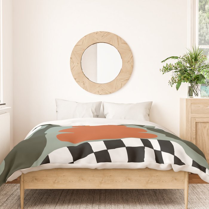 Happy fall floral pottery  Duvet Cover Gallery Image 3