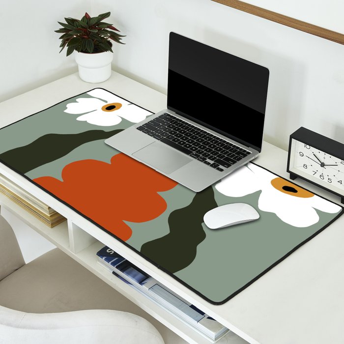 Happy fall floral pottery  Desk Mat Gallery Image 2