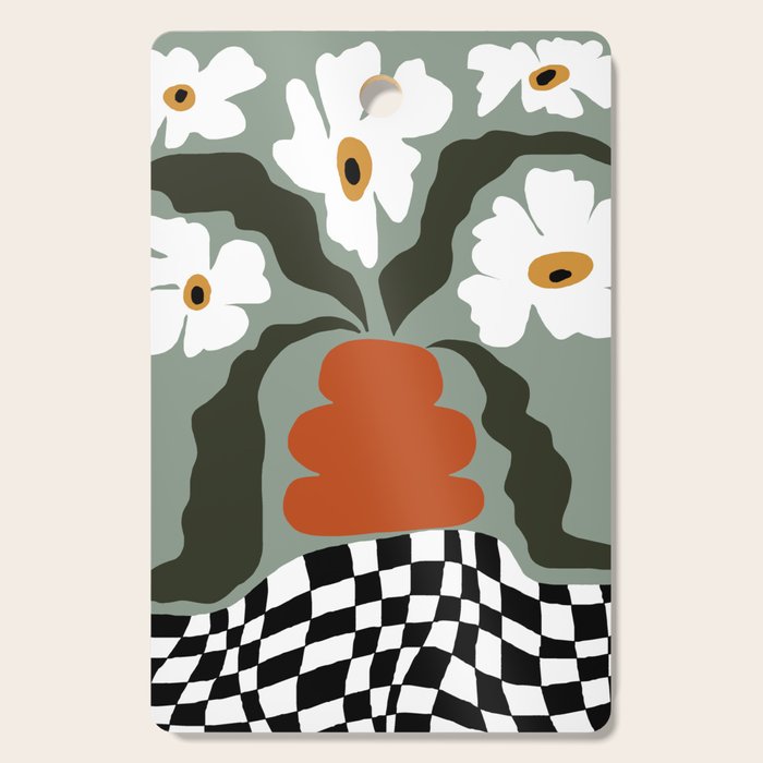 Happy fall floral pottery  Cutting Board Gallery Image 1