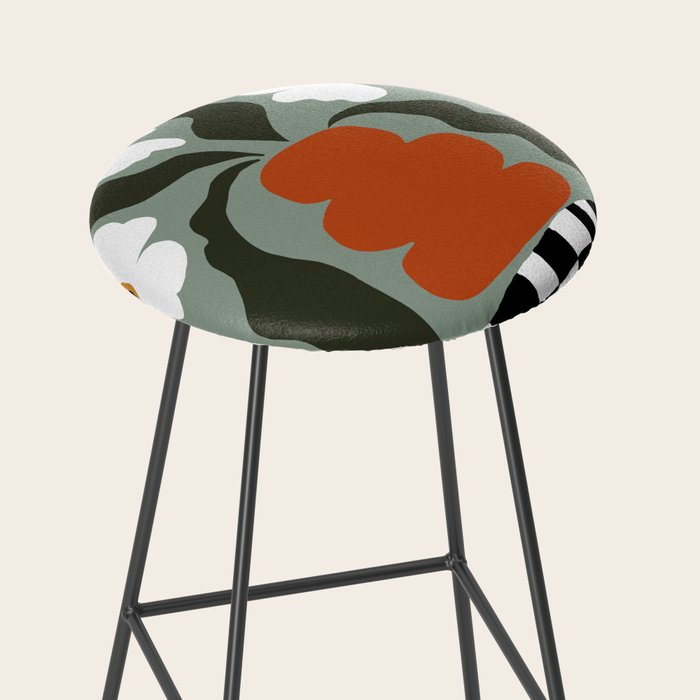 Happy fall floral pottery  Stool Gallery Image 2