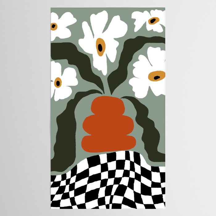 Happy fall floral pottery  Tablecloth Gallery Image 2