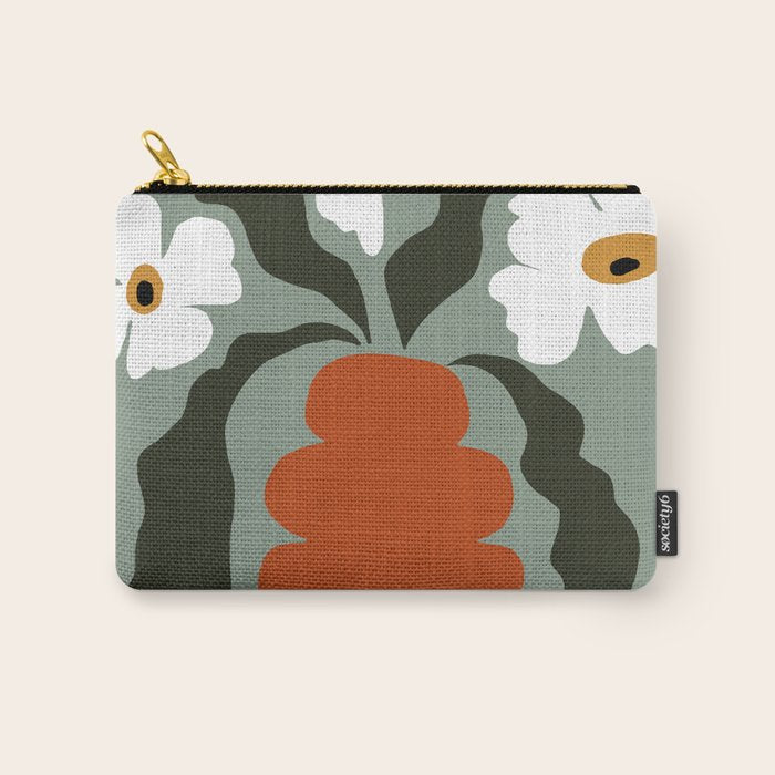 Happy fall floral pottery  Carry All Pouch Gallery Image 1