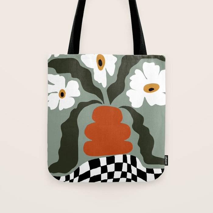 Happy fall floral pottery  Tote Bag Gallery Image 1