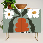 Happy fall floral pottery  Credenza Gallery Image 1