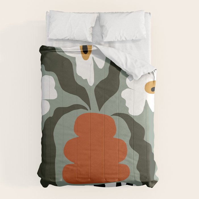 Happy fall floral pottery  Comforter Gallery Image 1