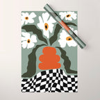 Happy fall floral pottery  Wrapping Paper Gallery Image 1