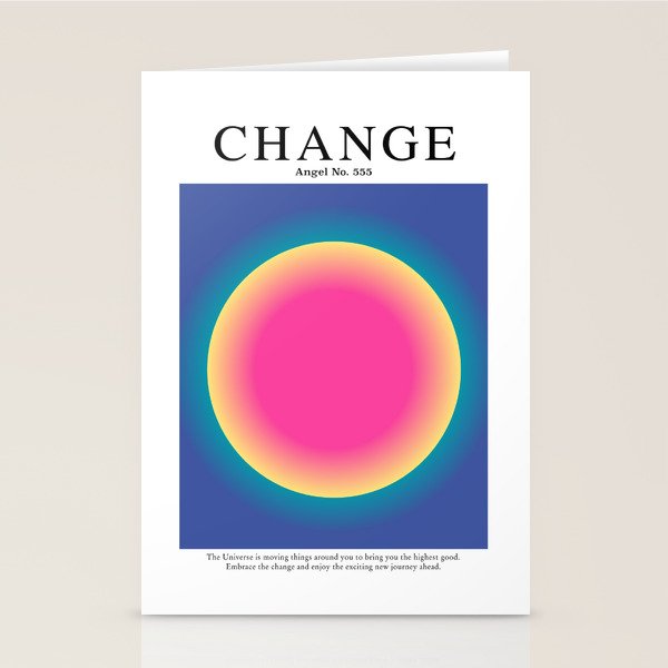 Gradient Angel Numbers: Angel Number 555 - Change Stationery Card Gallery Image 2