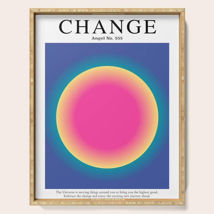 Gradient Angel Numbers: Angel Number 555 - Change Serving Tray Gallery Image 1