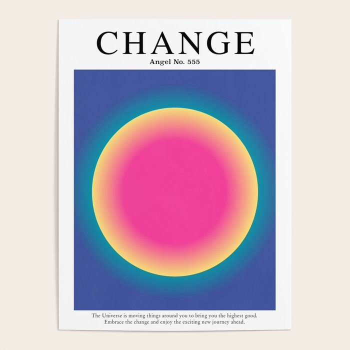 Gradient Angel Numbers: Angel Number 555 - Change Poster Gallery Image 1