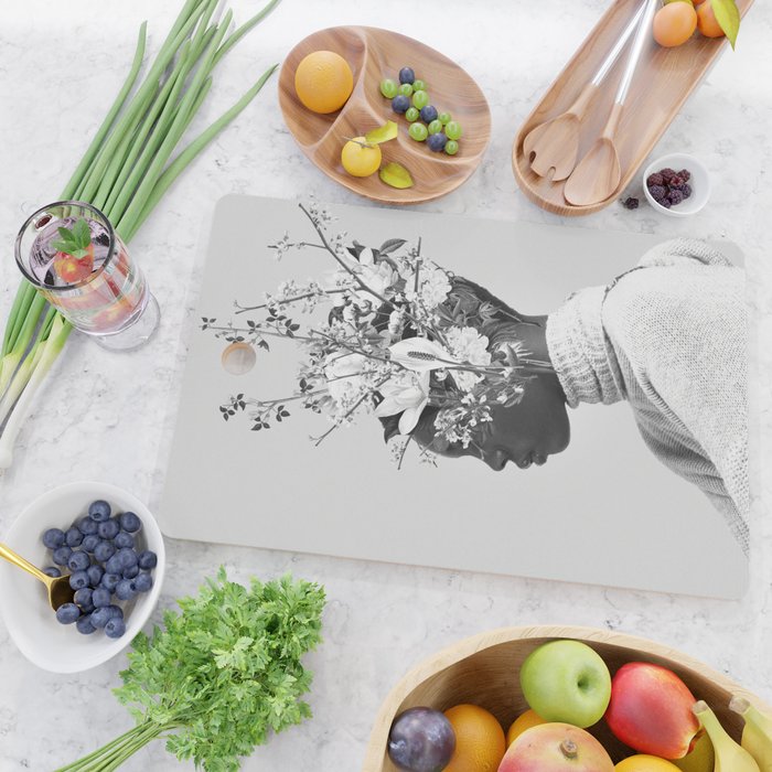 Bloom in White Cutting Board Gallery Image 2