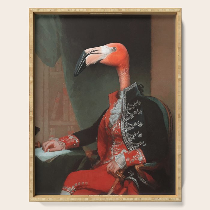 Flamingo del Flamenco Serving Tray Gallery Image 1
