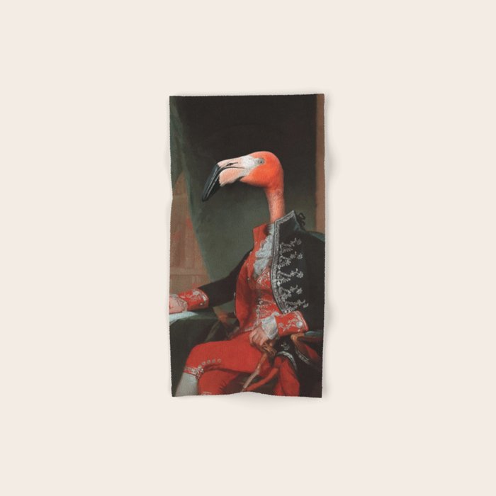 Flamingo del Flamenco Bath Towel Gallery Image 1
