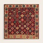 Shahsavan Azerbaijan Northwest Persian Bag Face Print Wood Wall Art Gallery Image 1