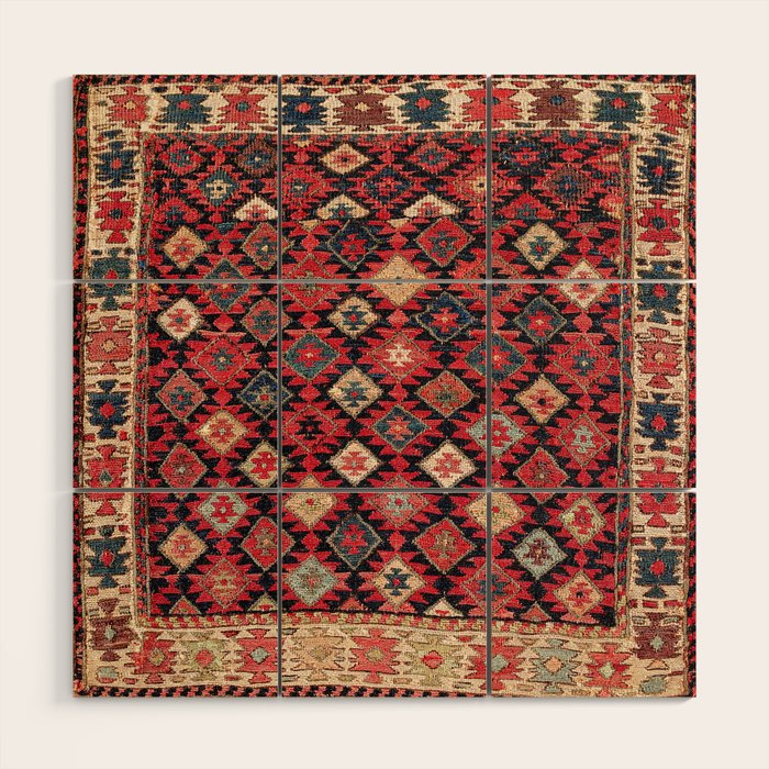 Shahsavan Azerbaijan Northwest Persian Bag Face Print Wood Wall Art Gallery Image 1