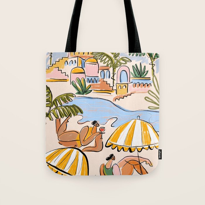 Amalfi Coast Italy (color) Tote Bag Gallery Image 1