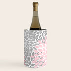 Festive, Floral Prints, Pink, Gray, White Wine Chiller Gallery Image 2