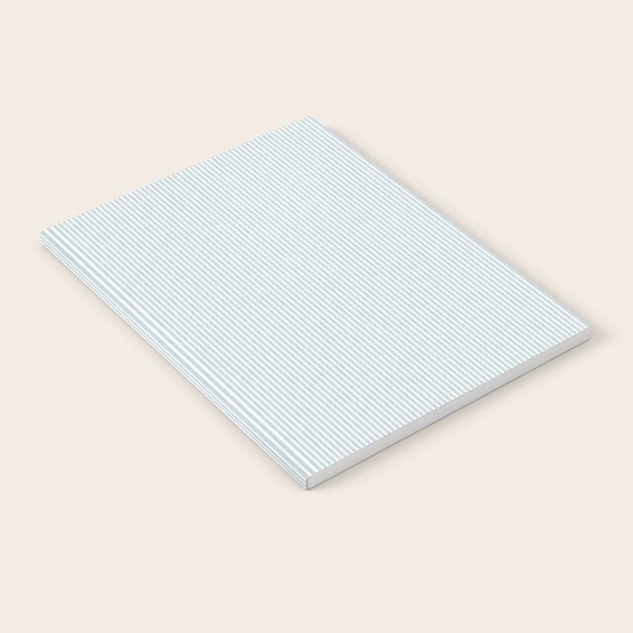 linen textured stripes - dusty blue Notebook Gallery Image 2