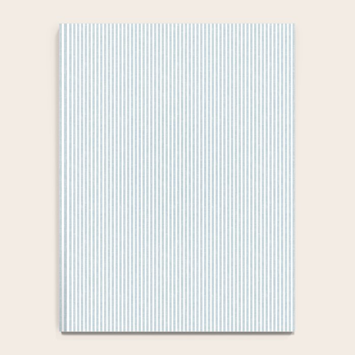 linen textured stripes - dusty blue Notebook Gallery Image 4