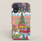 City with fireworks iPhone Case Gallery Image 1