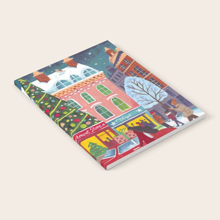 City with fireworks Notebook Gallery Image 1
