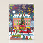 City with fireworks Stationery Card Gallery Image 2