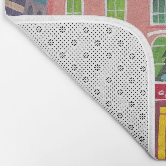 City with fireworks Bath Mat Gallery Image 2