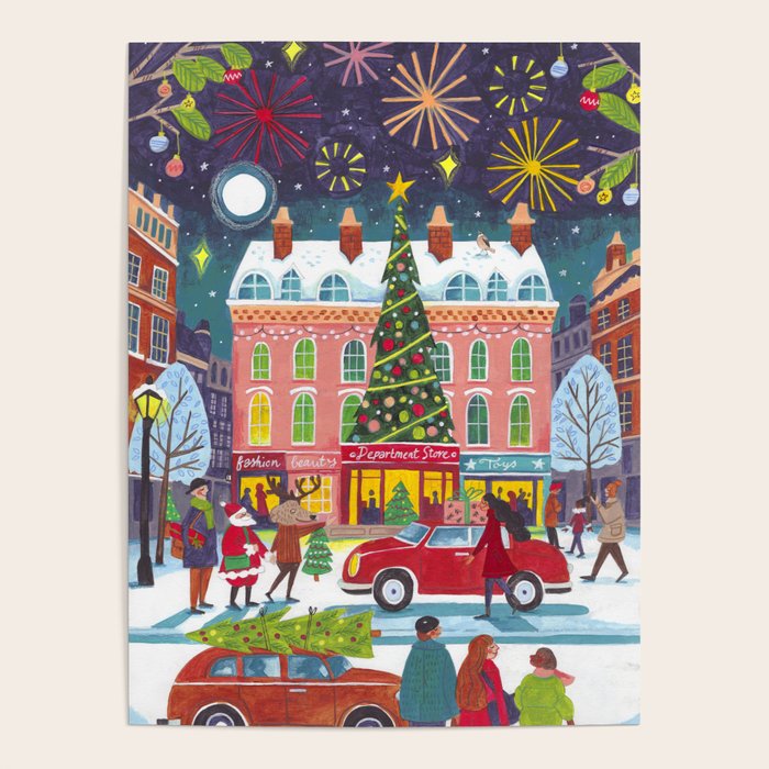 City with fireworks Poster Gallery Image 4