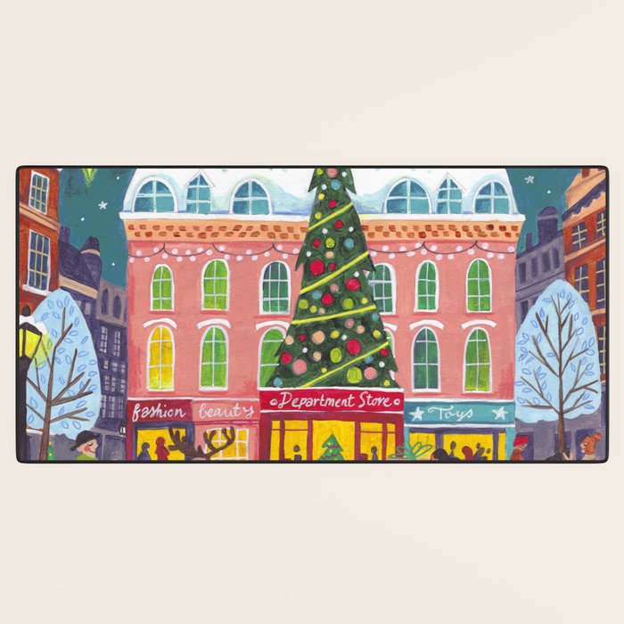 City with fireworks Desk Mat Gallery Image 3