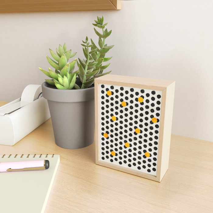 Brushed Strokes | Abstract Mid-Century Dots Pattern Mini Art Print Gallery Image 2